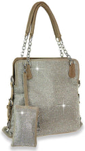 Load image into Gallery viewer, Rhinestone Covered Accessorized Shoulder Bag