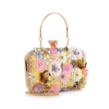 Load image into Gallery viewer, Raised Flower Beaded Evening Bag