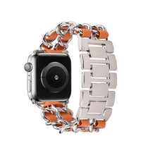 Load image into Gallery viewer, Braided Chain & Leather Apple Watch Band