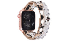 Load image into Gallery viewer, Leopard Calf Leather and Crystal Apple Watch Band