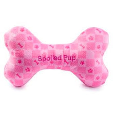 Load image into Gallery viewer, Pink Checker Chewy Vuiton Bone by Haute Diggity Dog