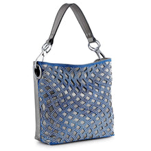 Load image into Gallery viewer, Layered Rhinestone Patterned Hobo Handbag