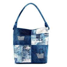 Load image into Gallery viewer, Four Square Patchwork Denim Hobo Set