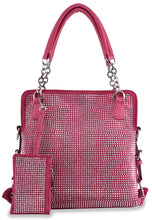 Load image into Gallery viewer, Rhinestone Covered Accessorized Shoulder Bag
