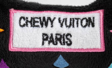 Load image into Gallery viewer, Black Monogram Chewy Vuiton Bone Squeaker Dog Toy