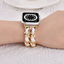 Load image into Gallery viewer, Braided Chain & Leather Apple Watch Band