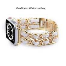 Load image into Gallery viewer, Braided Chain & Leather Apple Watch Band