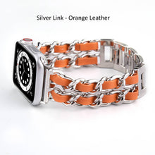 Load image into Gallery viewer, Braided Chain & Leather Apple Watch Band