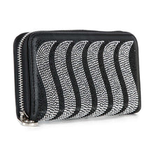 Load image into Gallery viewer, Rhinestone Wavy Bling Accordion Wallet