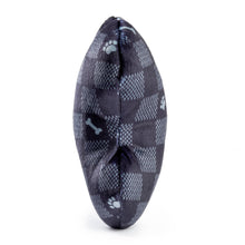 Load image into Gallery viewer, Black Checker Chewy Vuiton Bone Squeaker Dog Toy