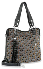 Load image into Gallery viewer, Colored Rhinestone Design Fashion Handbag - Black