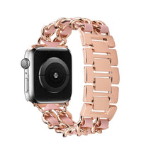 Load image into Gallery viewer, Braided Chain & Leather Apple Watch Band