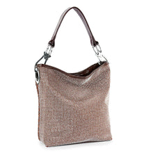 Load image into Gallery viewer, Rhinestone Covered Tall Hobo Handbag