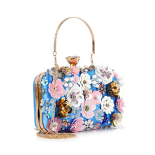 Load image into Gallery viewer, Raised Flower Beaded Evening Bag