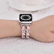 Load image into Gallery viewer, Braided Chain & Leather Apple Watch Band