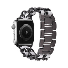 Load image into Gallery viewer, Braided Chain & Leather Apple Watch Band