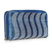 Load image into Gallery viewer, Rhinestone Wavy Bling Accordion Wallet
