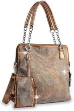 Load image into Gallery viewer, Rhinestone Covered Accessorized Shoulder Bag