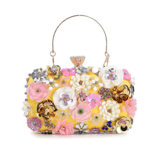 Load image into Gallery viewer, Raised Flower Beaded Evening Bag