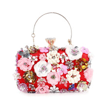 Load image into Gallery viewer, Raised Flower Beaded Evening Bag