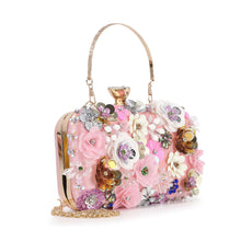 Load image into Gallery viewer, Raised Flower Beaded Evening Bag