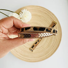 Load image into Gallery viewer, Gold Leopard Strap Bracelet | Magnetic Clasp | Boho Jewelry