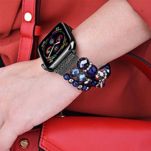 Load image into Gallery viewer, Beaded Apple Watch Elastic Bracelet Band