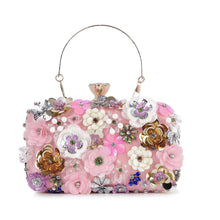 Load image into Gallery viewer, Raised Flower Beaded Evening Bag