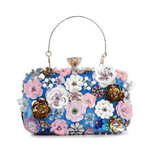 Load image into Gallery viewer, Raised Flower Beaded Evening Bag