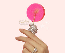 Load image into Gallery viewer, Pink and Gold Lollipops, Watermelon Flavor, 10/Case-VEGAN