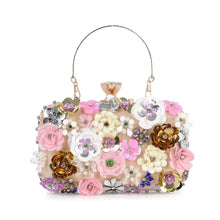 Load image into Gallery viewer, Raised Flower Beaded Evening Bag