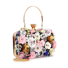 Load image into Gallery viewer, Raised Flower Beaded Evening Bag