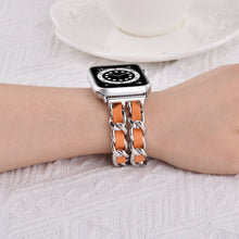 Load image into Gallery viewer, Braided Chain & Leather Apple Watch Band