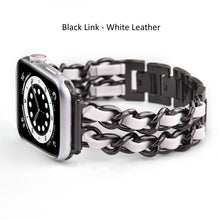 Load image into Gallery viewer, Braided Chain & Leather Apple Watch Band