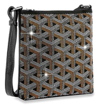 Load image into Gallery viewer, Trendy Rhinestone Patterned Crossbody Sling - Black