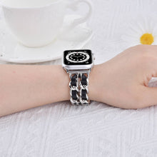Load image into Gallery viewer, Braided Chain & Leather Apple Watch Band