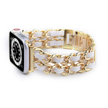 Load image into Gallery viewer, Braided Chain & Leather Apple Watch Band