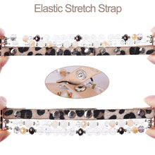 Load image into Gallery viewer, Leopard Calf Leather and Crystal Apple Watch Band