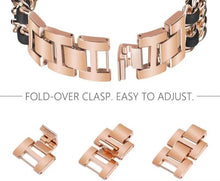 Load image into Gallery viewer, Braided Chain & Leather Apple Watch Band