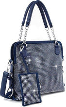 Load image into Gallery viewer, Rhinestone Covered Accessorized Shoulder Bag