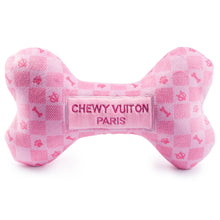 Load image into Gallery viewer, Pink Checker Chewy Vuiton Bone by Haute Diggity Dog