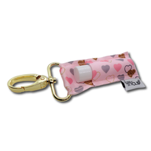 Load image into Gallery viewer, Pink Pastel Hearts LippyClip® Lip Balm Holder for Chapstick