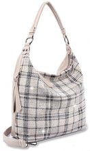 Load image into Gallery viewer, Rhinestone Plaid Hobo Handbag