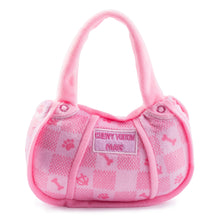 Load image into Gallery viewer, Pink Checker Chewy Vuiton Handbag by Haute Diggity Dog