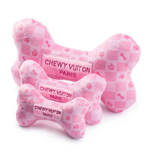 Load image into Gallery viewer, Pink Checker Chewy Vuiton Bone by Haute Diggity Dog