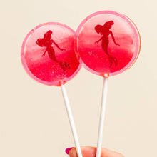 Load image into Gallery viewer, Pink Mermaid Lollipops, Raspberry Flavor, 10/Case -VEGAN