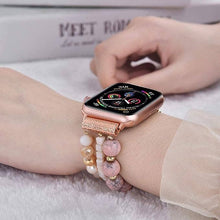 Load image into Gallery viewer, Beaded Apple Watch Elastic Bracelet Band
