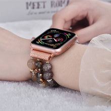 Load image into Gallery viewer, Beaded Apple Watch Elastic Bracelet Band
