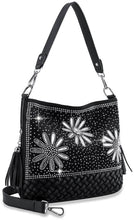 Load image into Gallery viewer, Daisy Rhinestone Hobo Handbag
