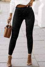 Load image into Gallery viewer, High Waist Faux Suede Skinny Leggings/Multicolor
